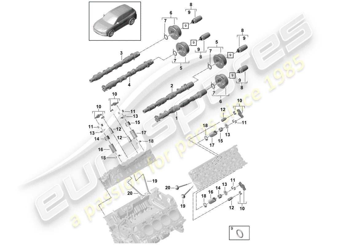schéma de pièce contenant le numéro de pièce 9a710942300