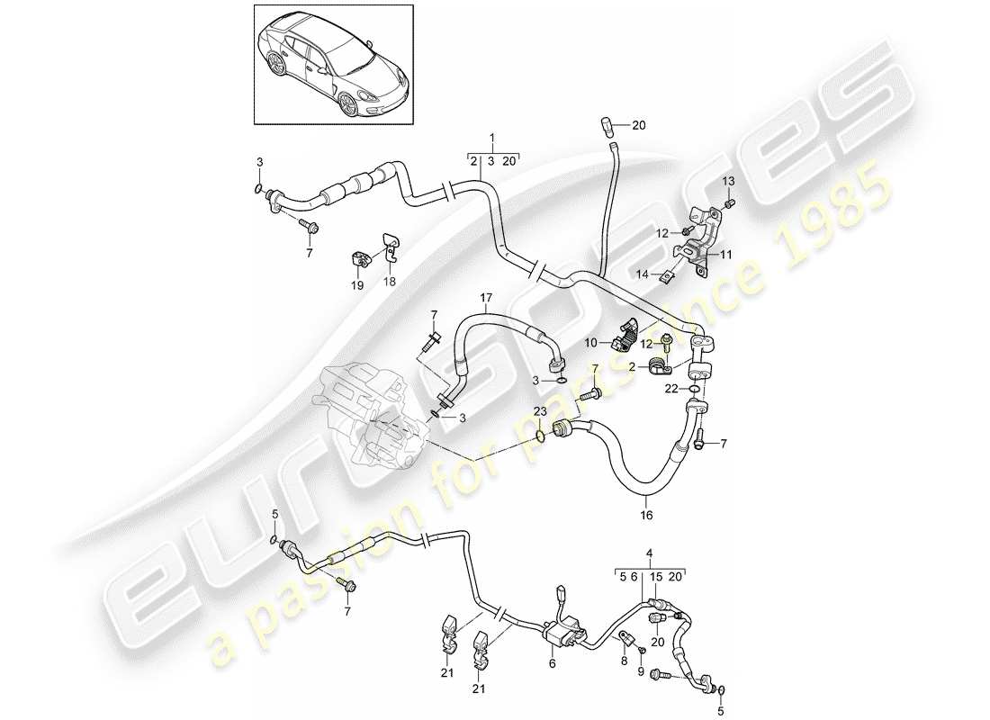 schéma de pièce contenant le numéro de pièce 3c0820231