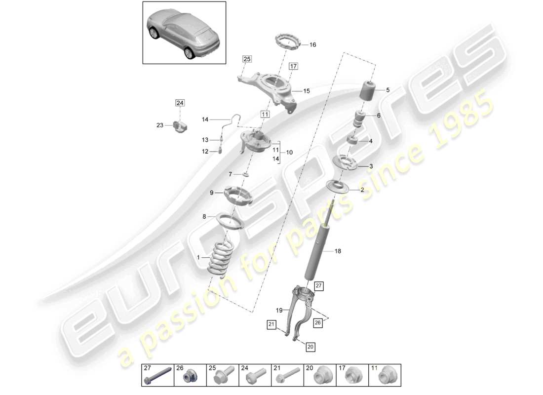 schéma de pièce contenant le numéro de pièce 95b411106q 504