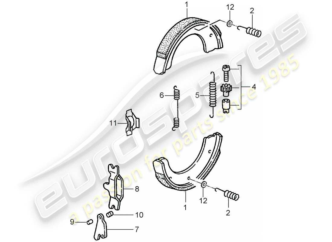 un schéma de pièces du catalogue de pièces porsche 993