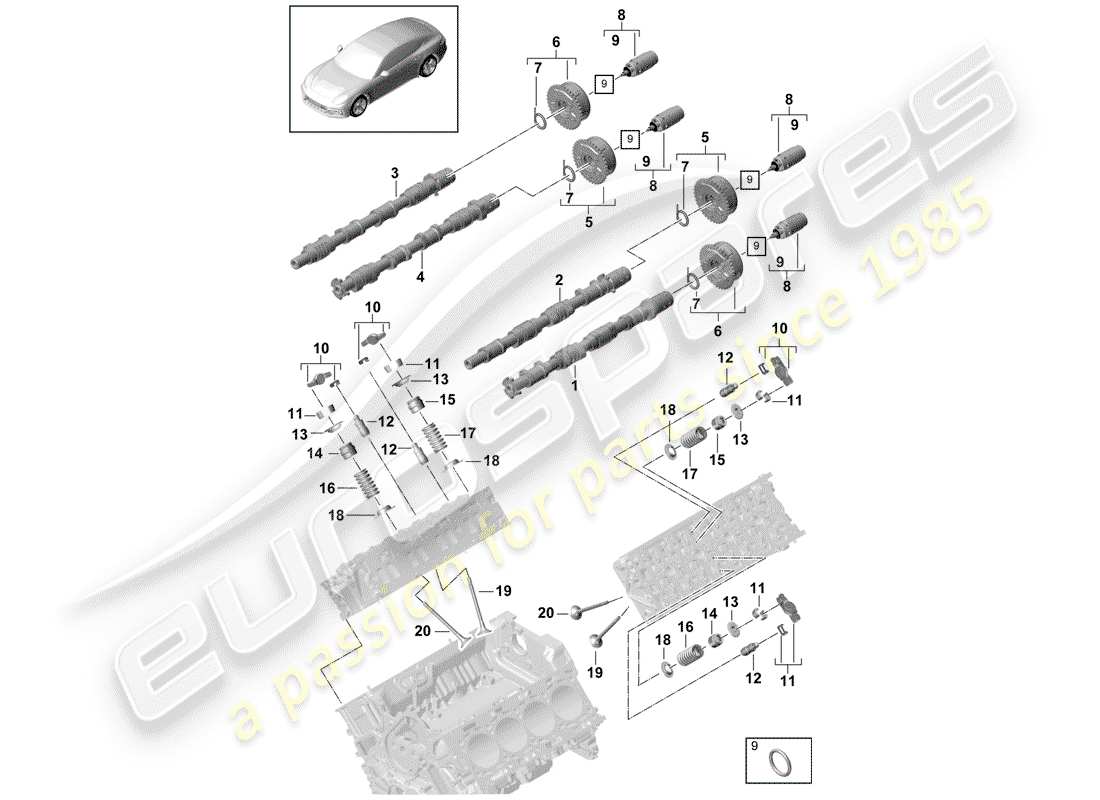 schéma de pièce contenant le numéro de pièce 9a710962300