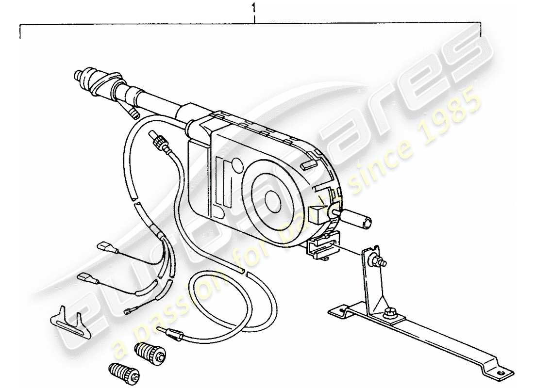 un schéma de pièces du catalogue de pièces porsche 1966 (refurbished and exchange catalogue)