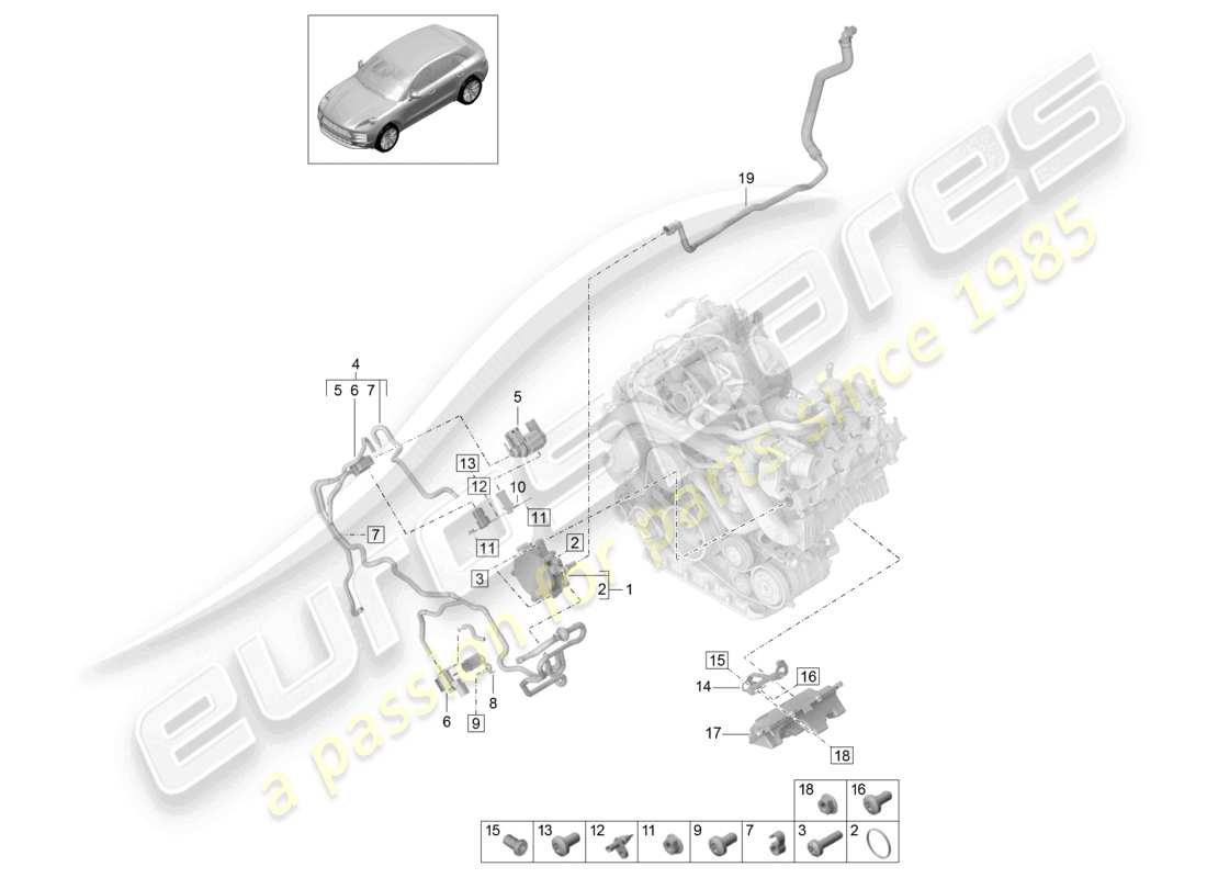 schéma de pièce contenant le numéro de pièce 9a7 131 055