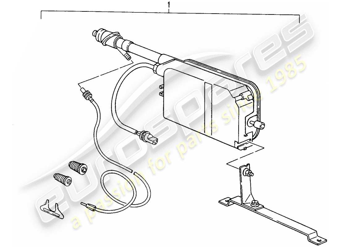 un schéma de pièces du catalogue de pièces porsche 1994 (refurbished and exchange catalogue)