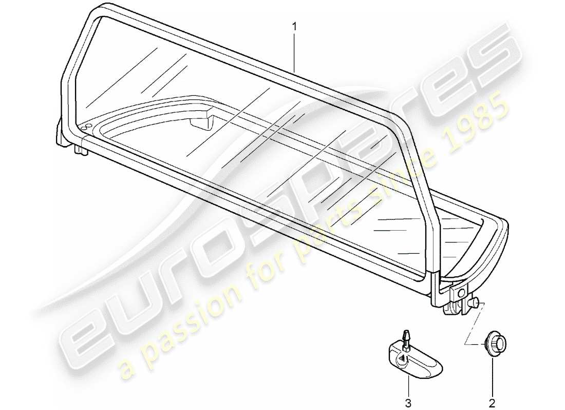 un schéma de pièces du catalogue de pièces porsche 2007 (997-1)