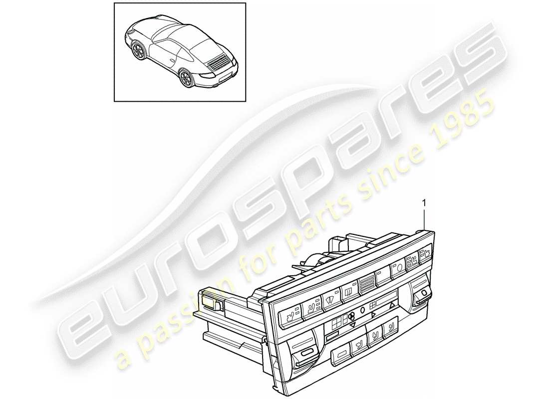 porsche 2009 (997-2) interrupteur de commande schéma des pièces