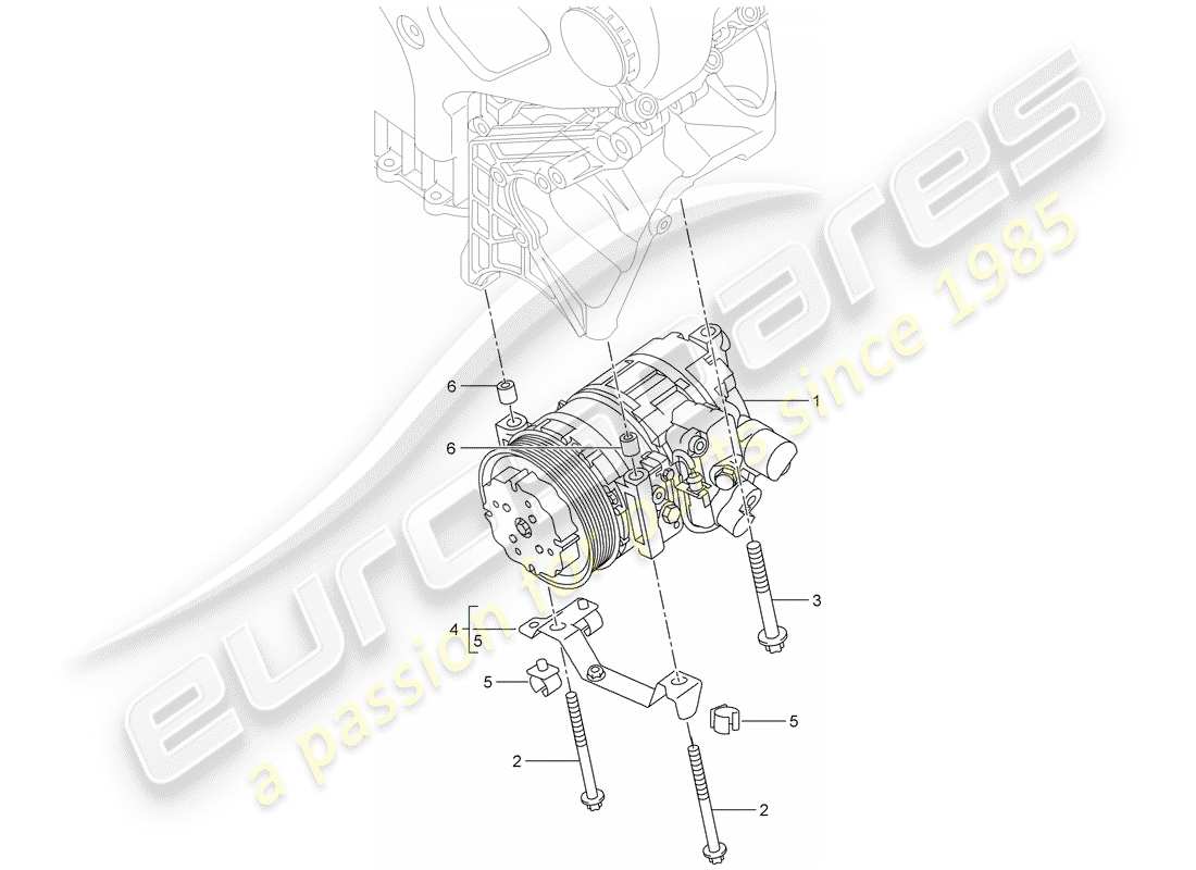 porsche 2003 (cayenne e1 9pa) diagramme des pièces du compresseur