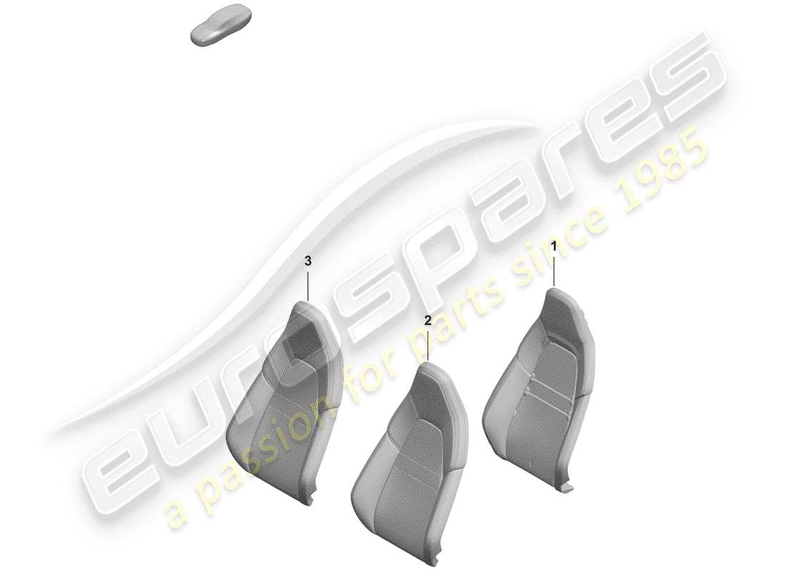 porsche 2019 (992-1) partie en mousse schéma des pièces