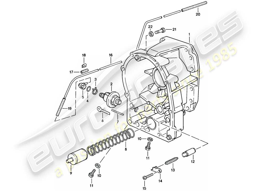 porsche 1986 (928) transmission automatique - carter de transmission - 3 - d - mj 1983>> - mj 1983 schéma des pièces
