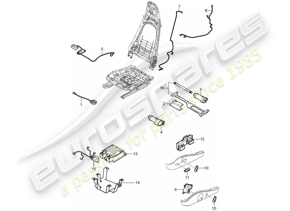 porsche 2009 997-2 turbo / gt2 faisceau de câblage schéma des pièces