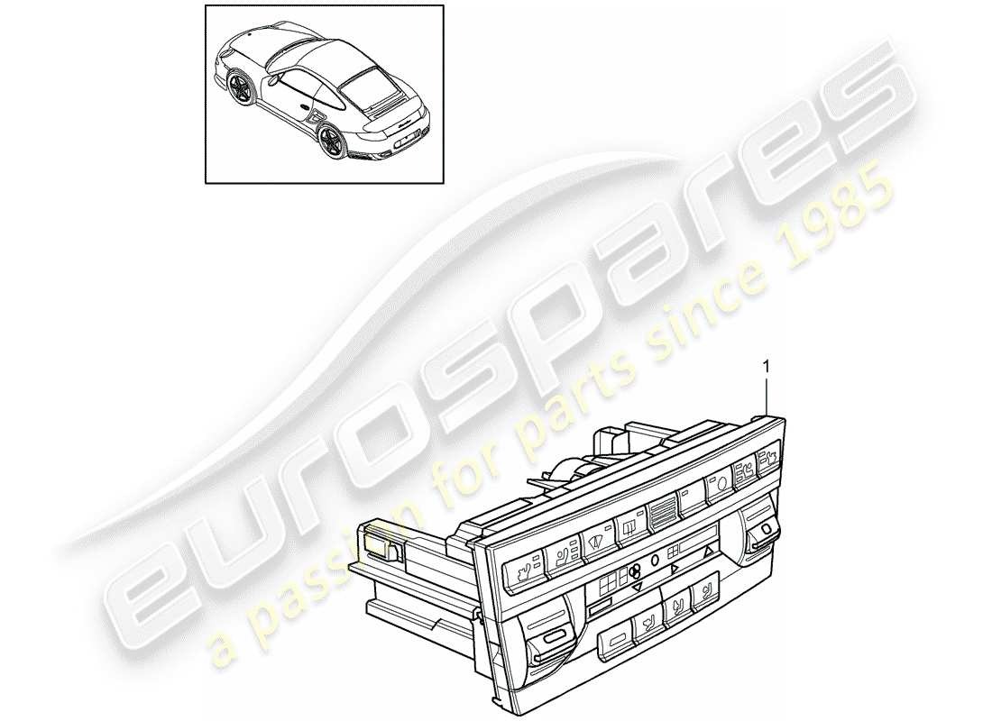 porsche 2013 (997-2 turbo / gt2 rs) commutateur de commande schéma des pièces