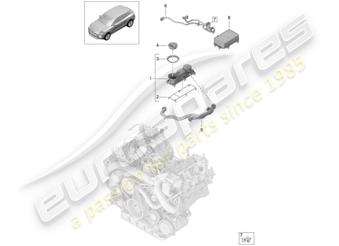 porsche 2020 (macan) ventilation pour bloc-cylindres