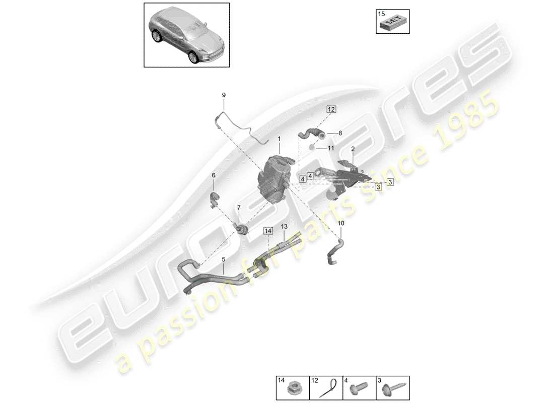 porsche 2019 (macan) chauffage supplémentaire schéma des pièces