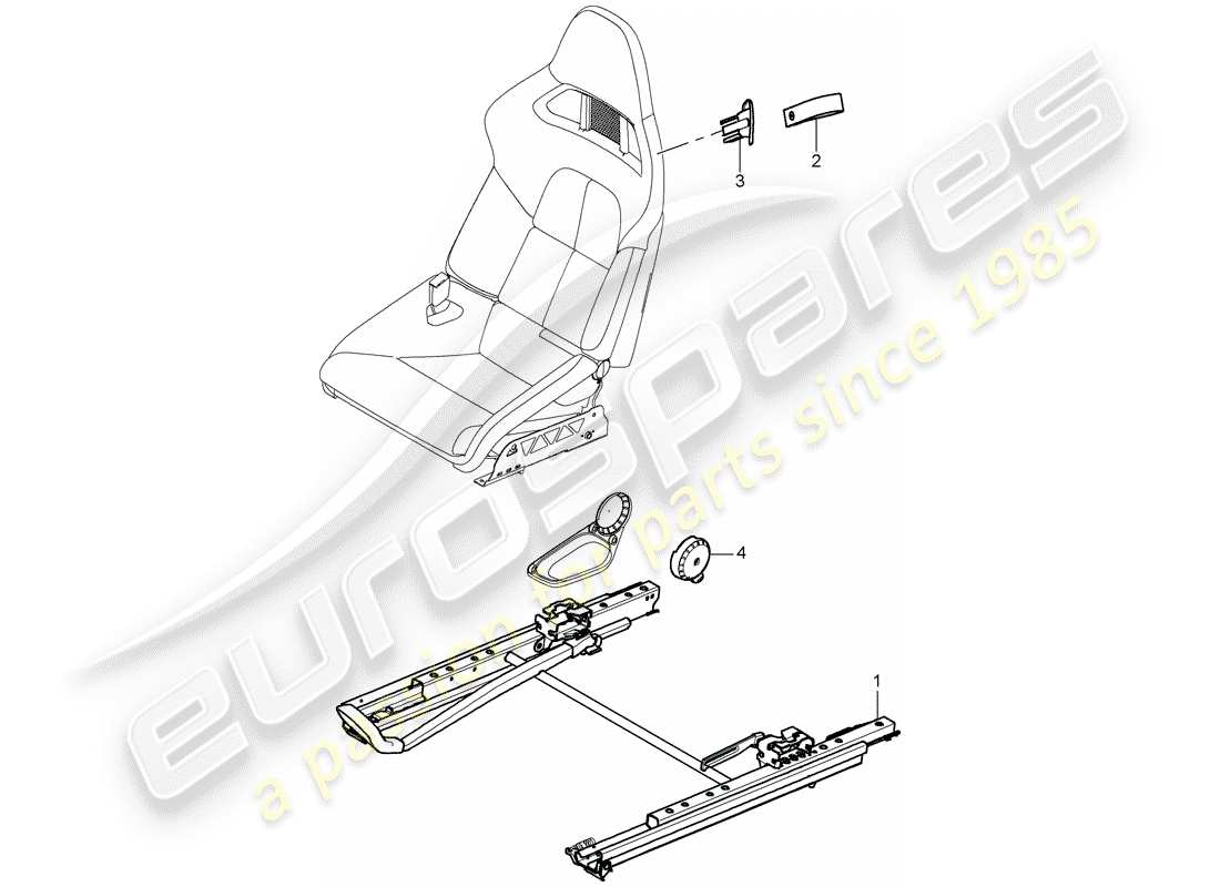 porsche 2009 997-2 turbo / gt2 seat schéma des pièces