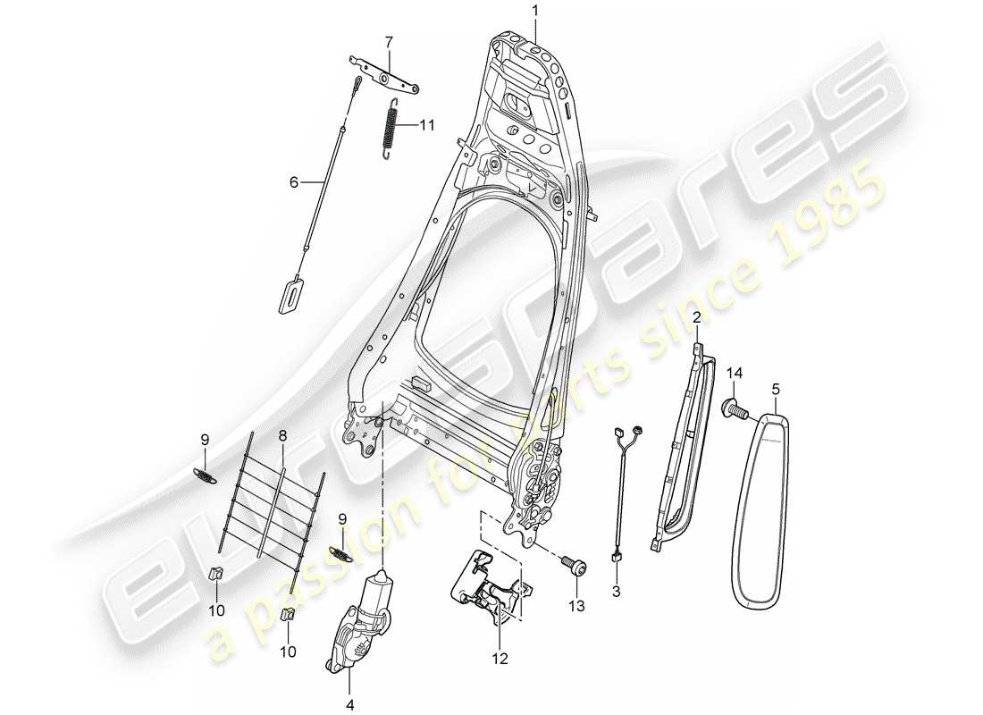 porsche 2009 997-2 turbo / gt2 cadre de dossier schéma des pièces