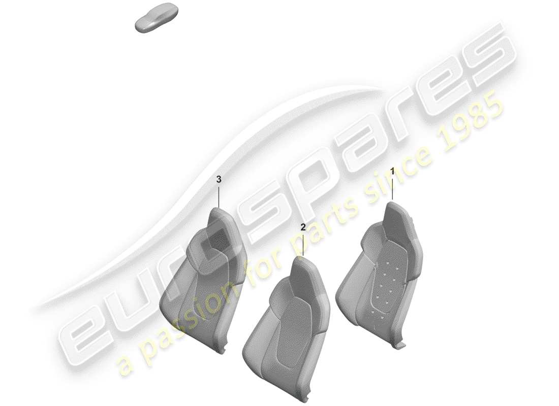 porsche 2019 (992-1) pièce en mousse diagramme des pièces