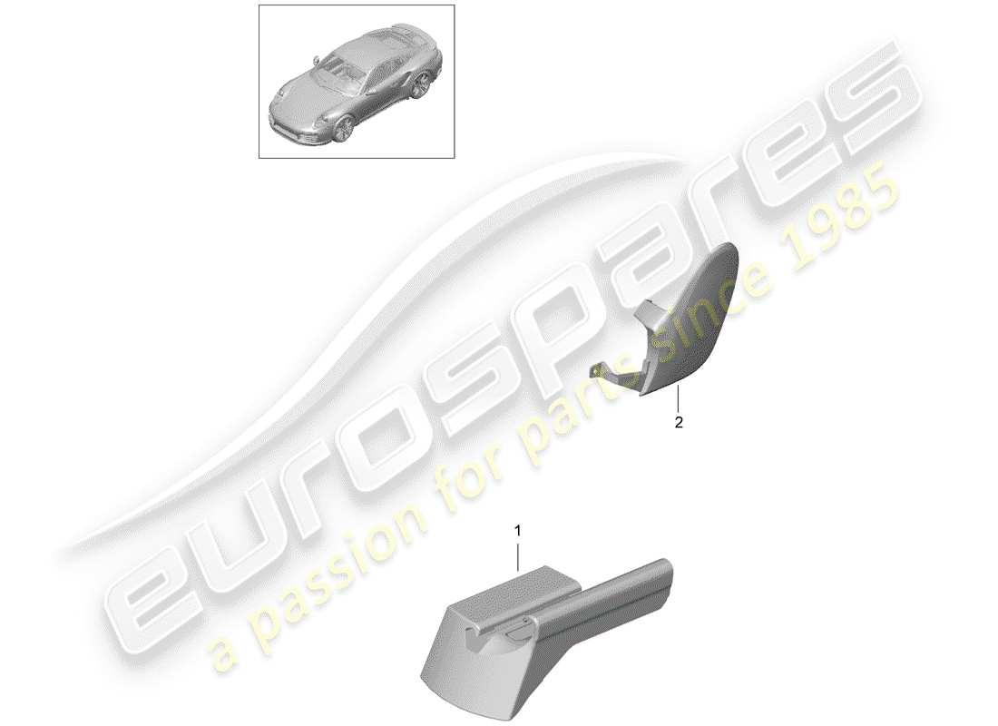 porsche 2014 (991-1 turbo) siege sport plus schéma des pièces
