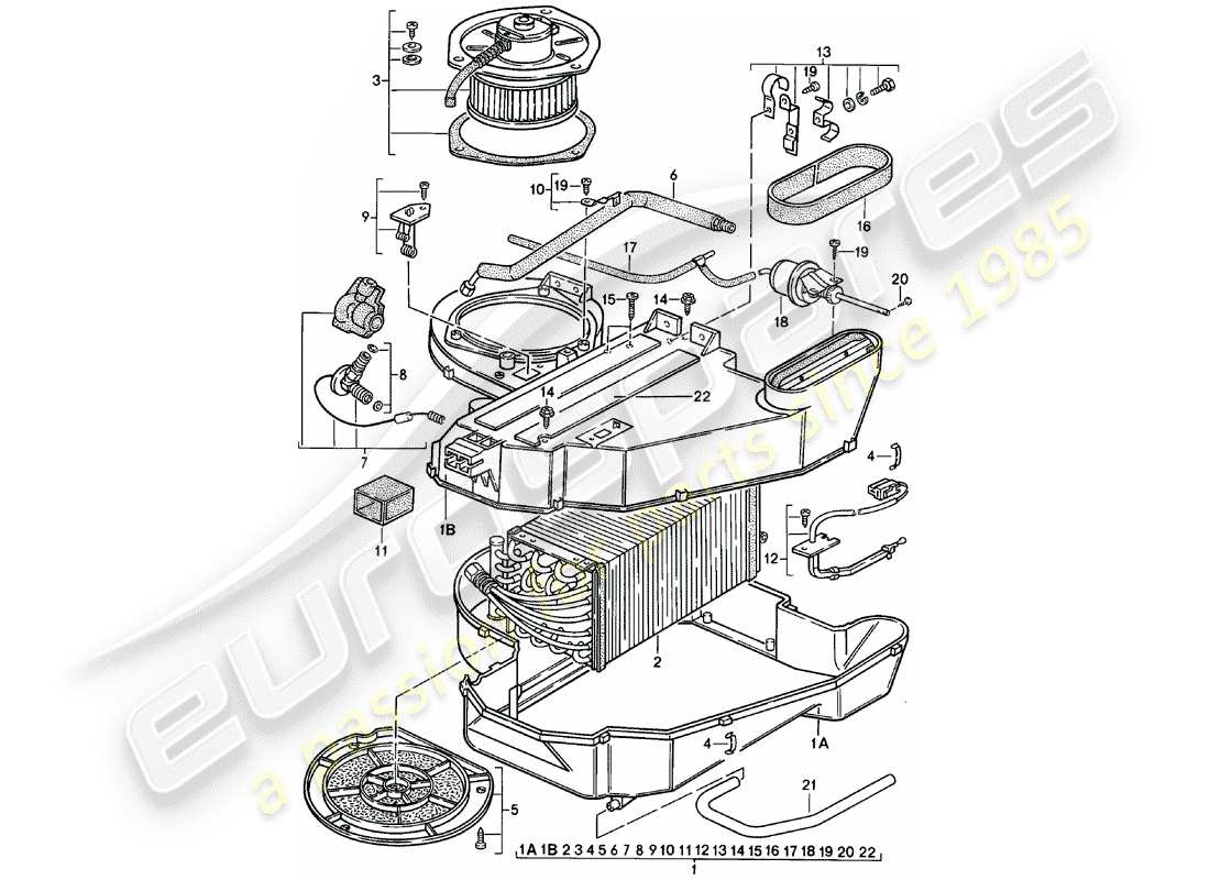 porsche 1981 (924) climatiseur - f 92-cn402 198>> - f 93-cn100 306>> schéma des pièces