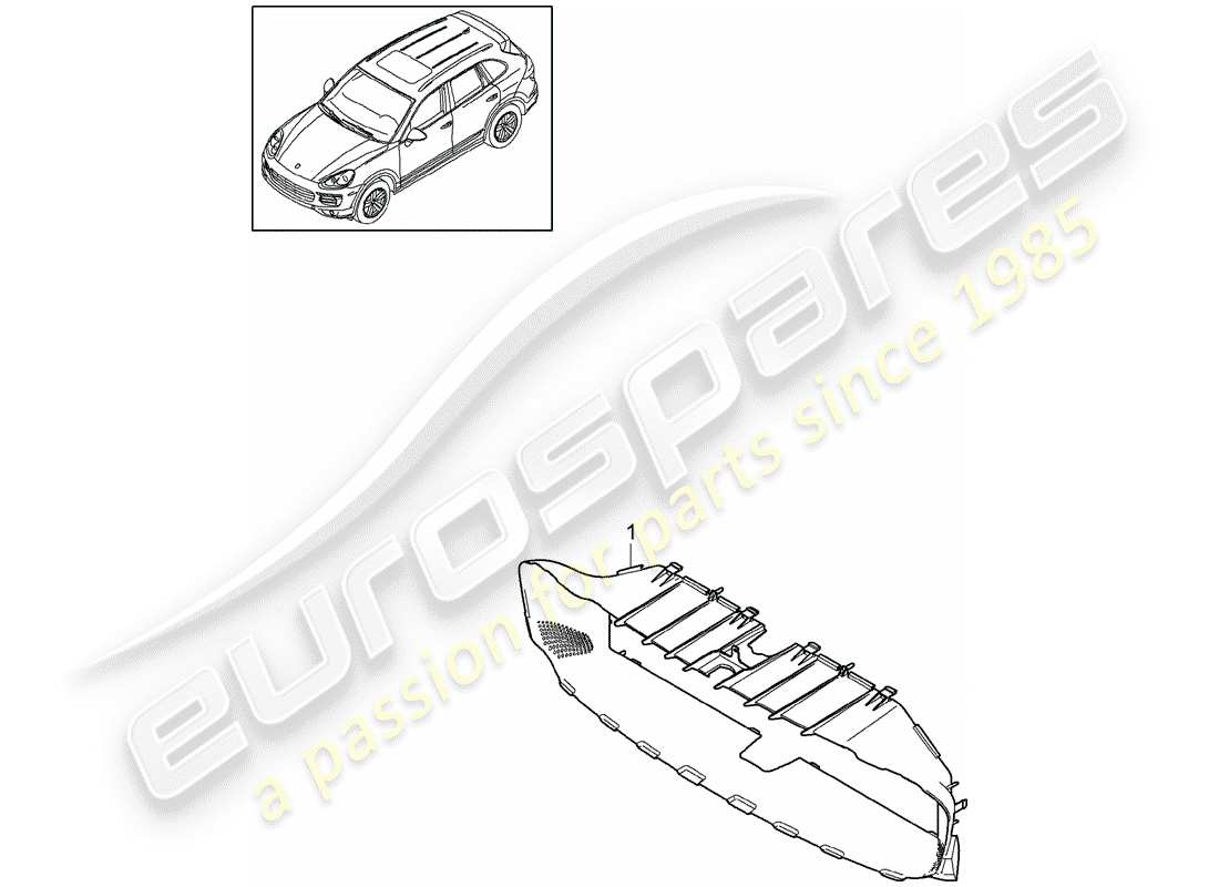 porsche 2013 (cayenne e2 92a) conduit d'air schéma des pièces