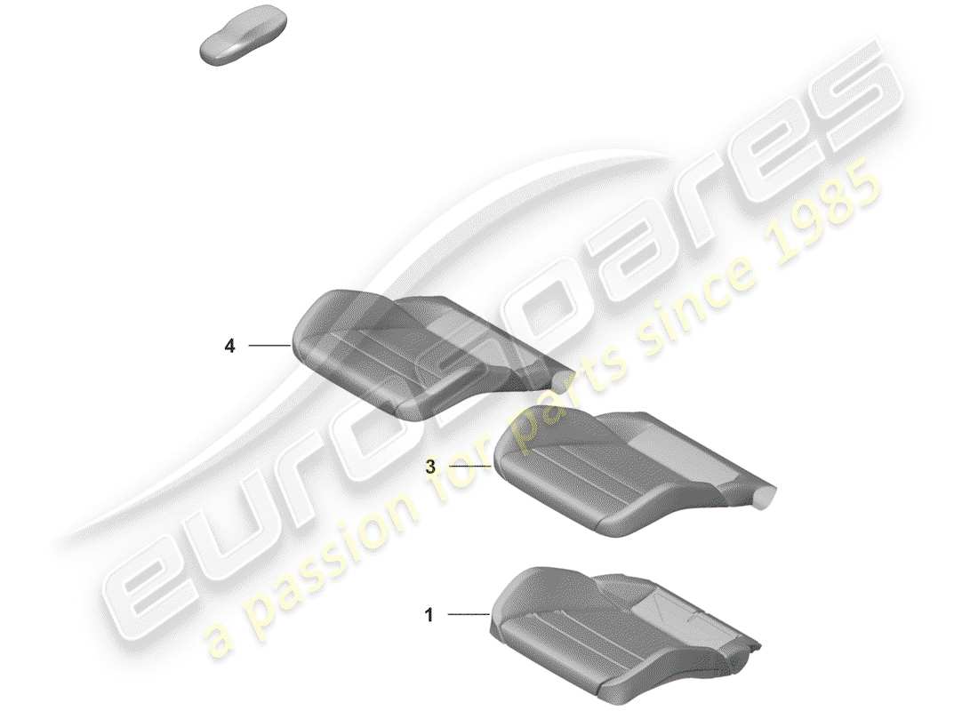 porsche 2019 (992-1) partie en mousse schéma des pièces