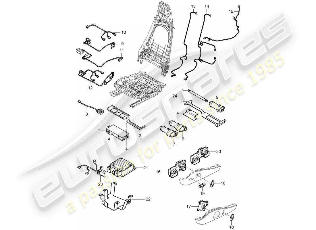 porsche 2007 (987 cayman) faisceau de câblage schéma des pièces