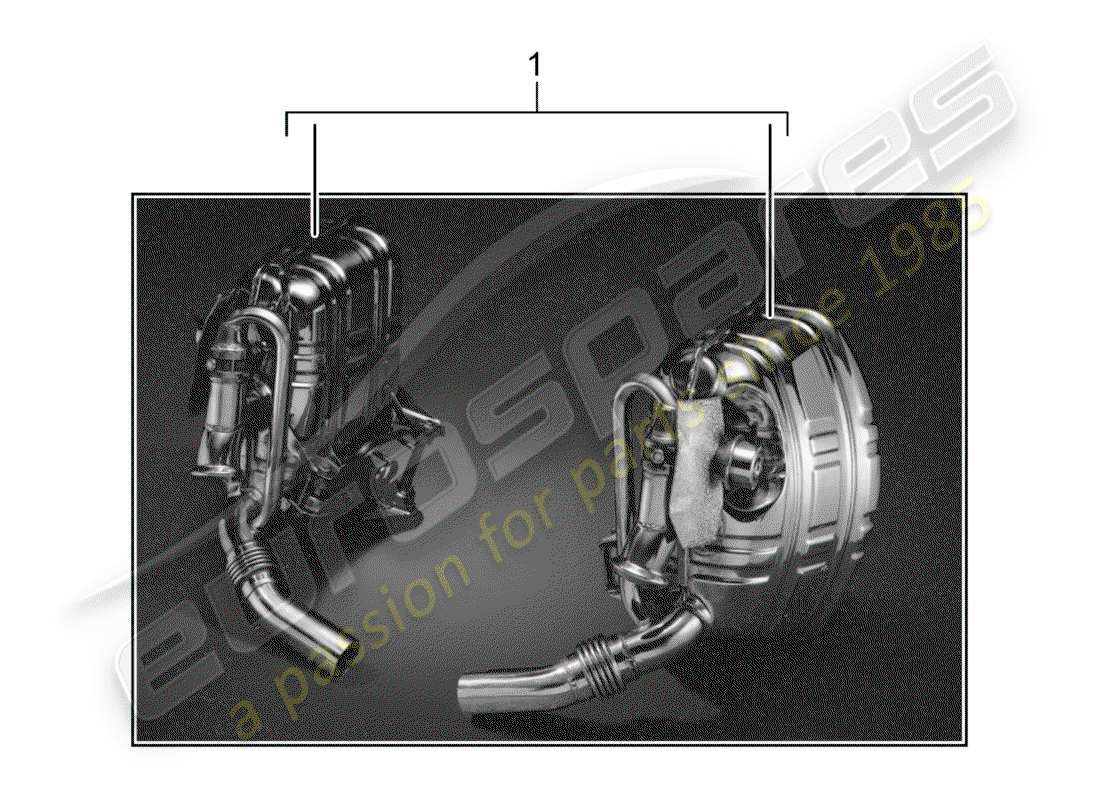 porsche 2009 (tequipment) système d'échappement schéma des pièces