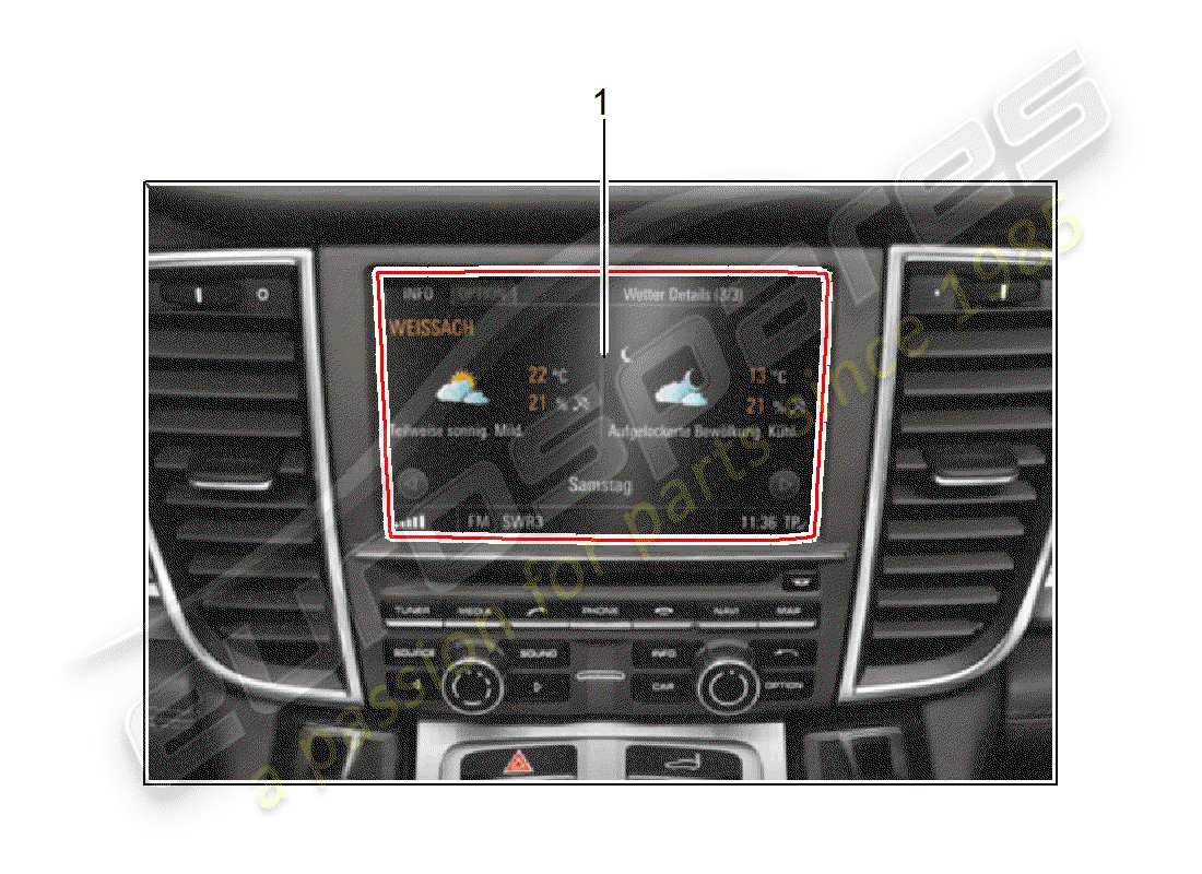 porsche 2011 (tequipment panamera) ensemble de rétrofit schéma des pièces