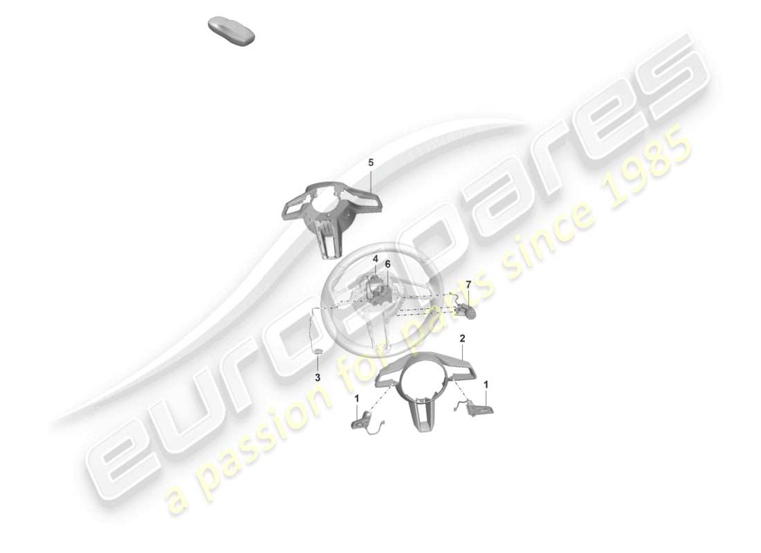 porsche 2019 (992-1) accessoires volant schéma des pièces