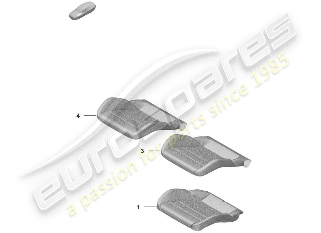 porsche 2019 (992-1) partie en mousse schéma des pièces