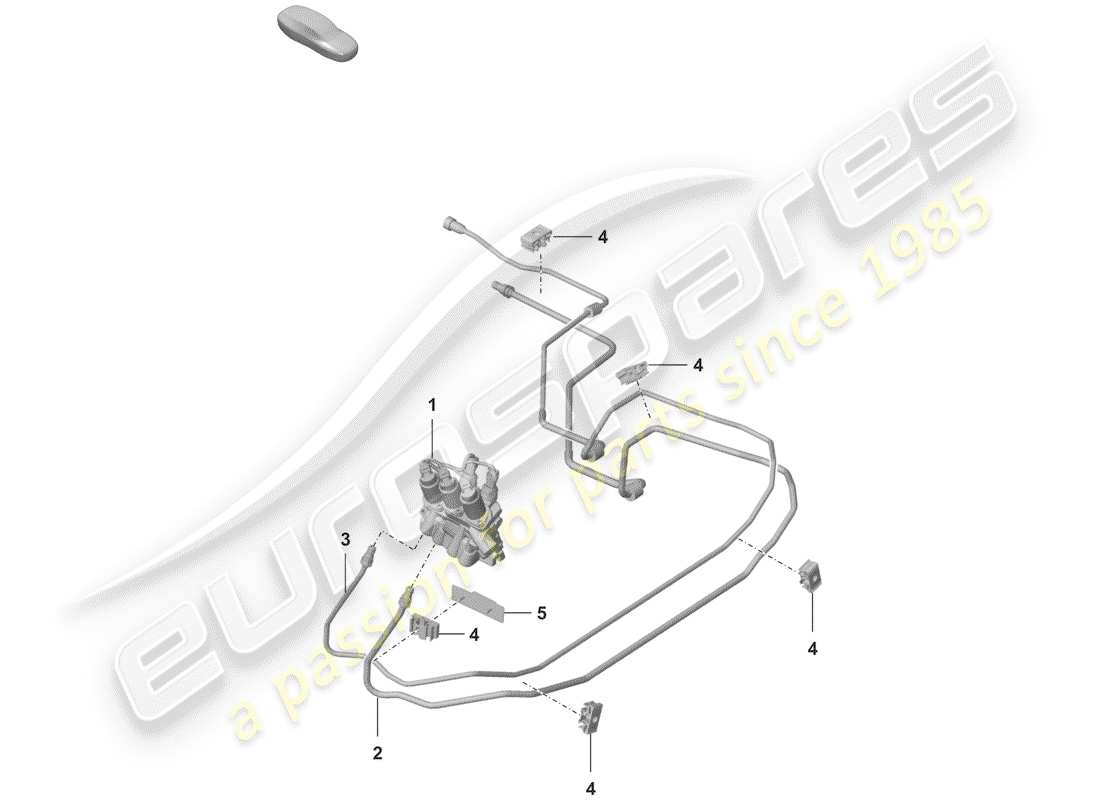 porsche 2019 (992-1) ligne hydraulique schéma des pièces