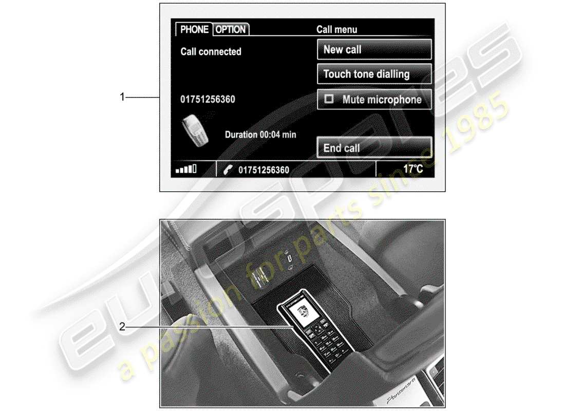 porsche 2013 (tequipment panamera) kit d'installation schéma des pièces