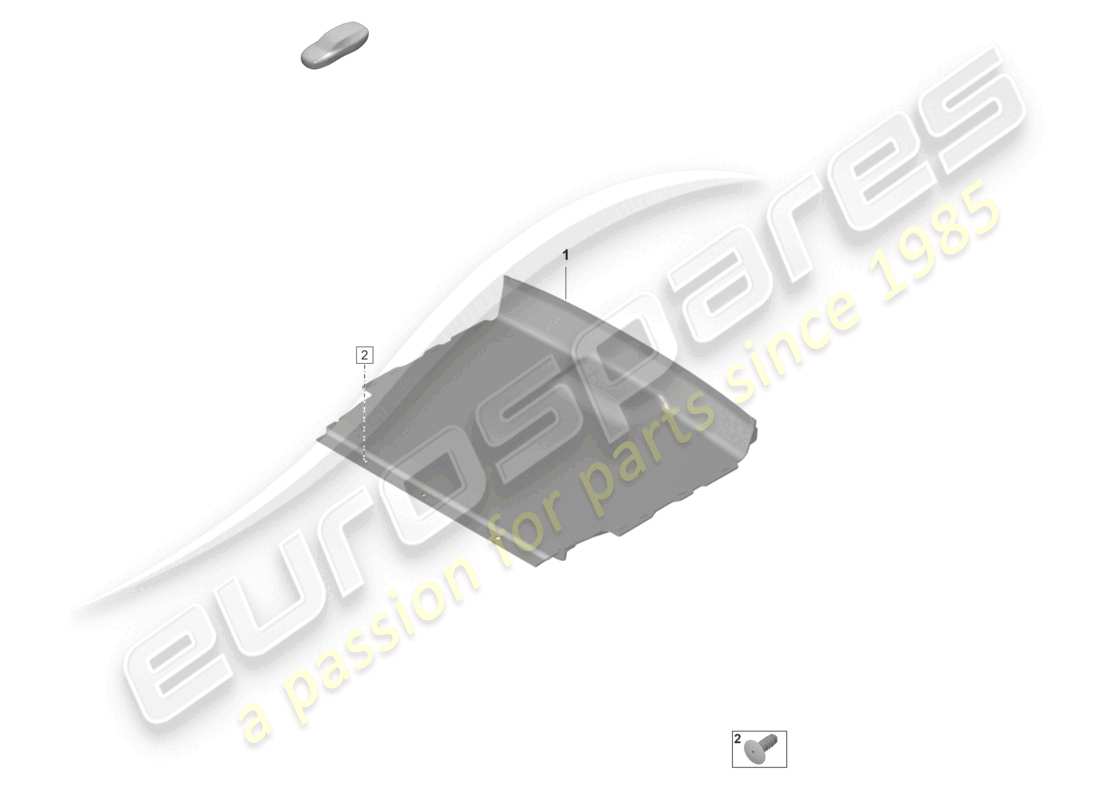 porsche 2020 (992-1) espace de rangement du toit convertible schéma des pièces