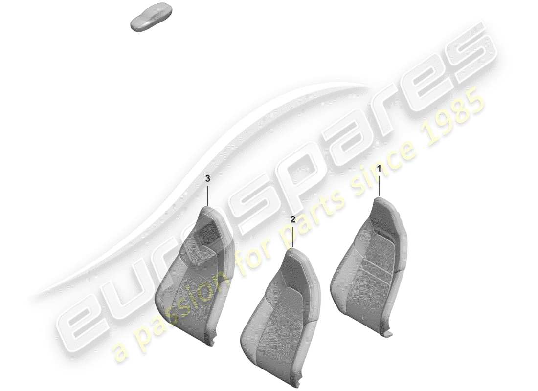 porsche 2019 (992-1) partie en mousse schéma des pièces