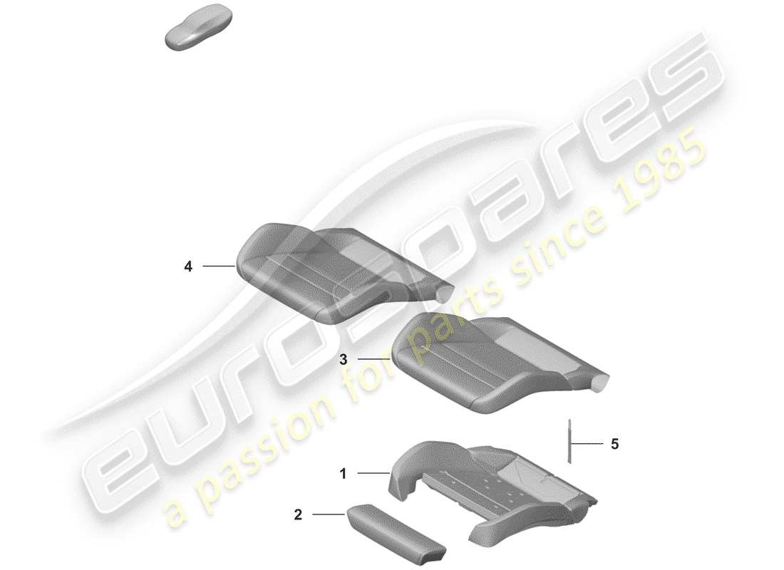 porsche 2020 (992-1) partie en mousse schéma des pièces
