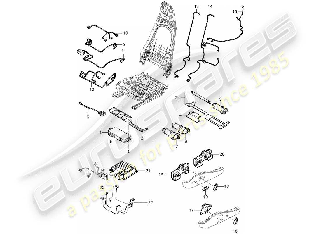 porsche 2007 (987 boxster) faisceau de câblage schéma des pièces