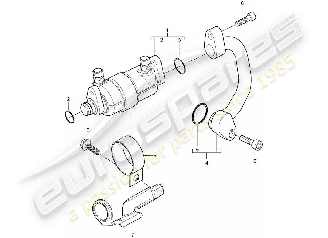 porsche 2009 997-2 turbo / gt2 refroidissement du carburant schéma des pièces