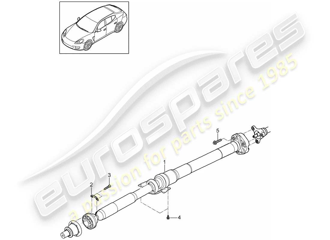 porsche 2015 (panamera 970) arbre d'hélice schéma des pièces