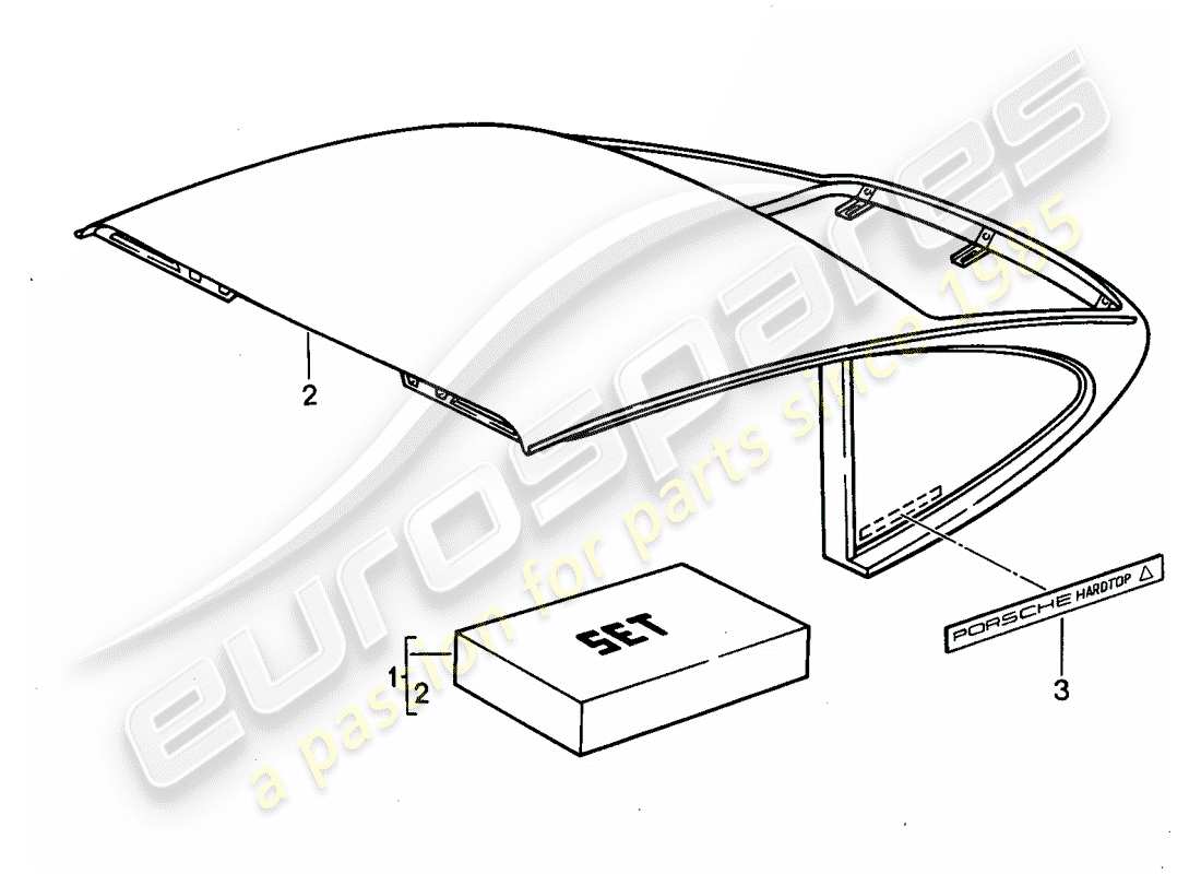 porsche 2012 (tequipment) système de transport sur le toit schéma des pièces