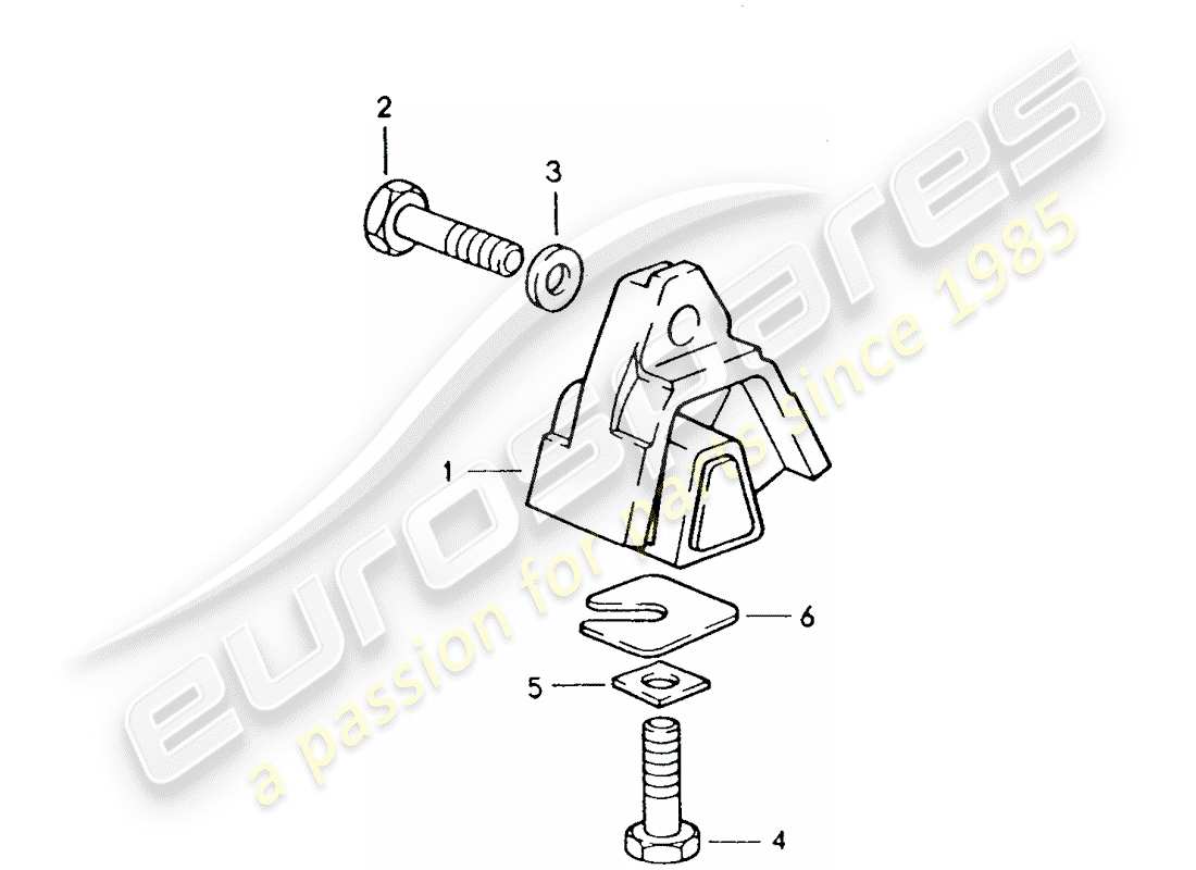porsche 1994 (928) transmission automatique - suspension de transmission schéma des pièces