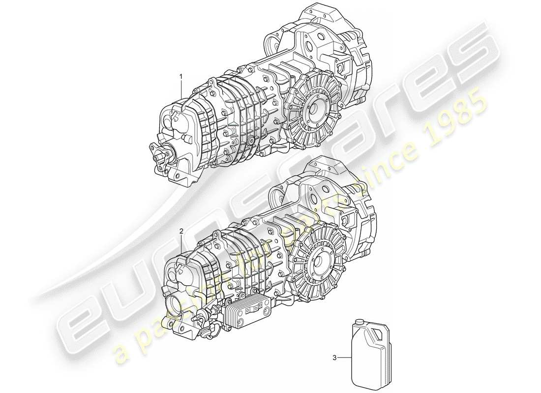 porsche 2009 997-2 turbo / gt2 transmission de remplacement schéma des pièces