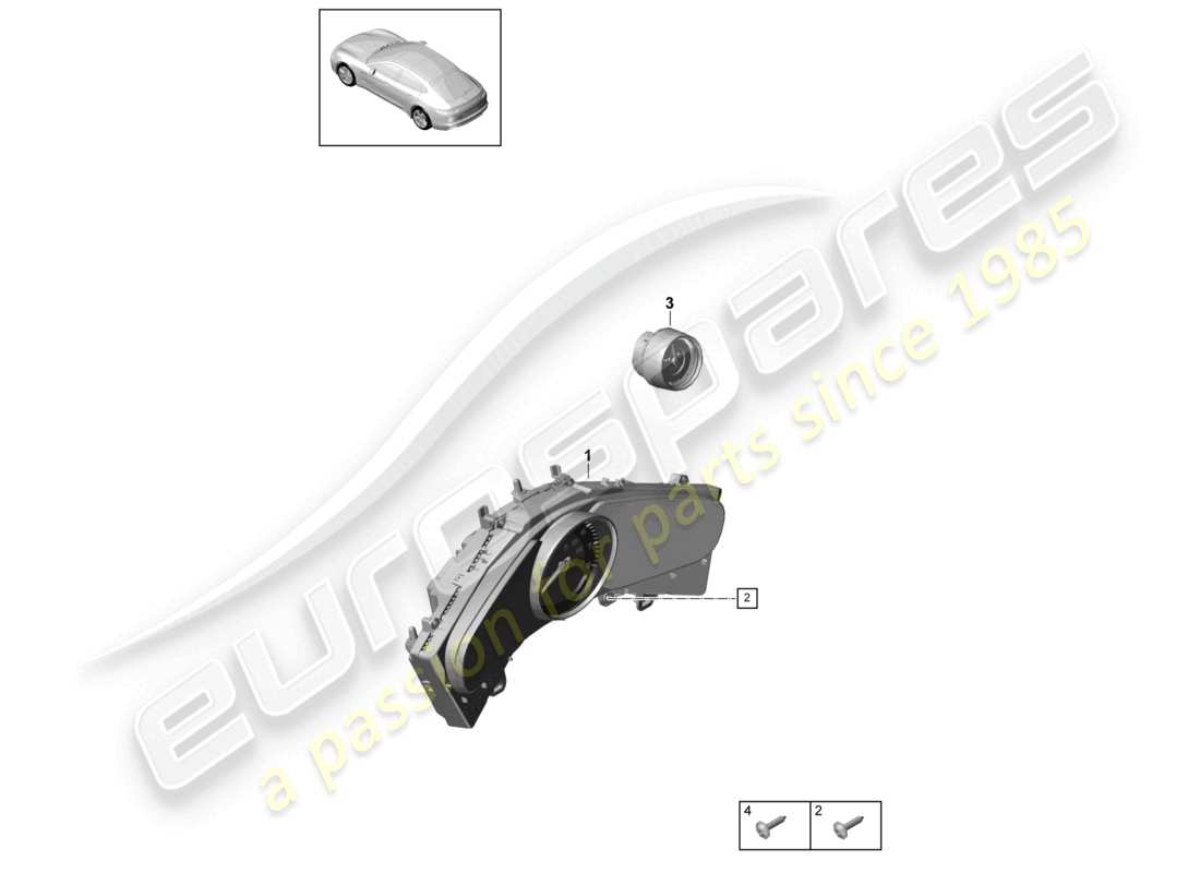 porsche 2019 (panamera 971-1) chronomètre combiné d - 24.06.2019>> schéma des pièces