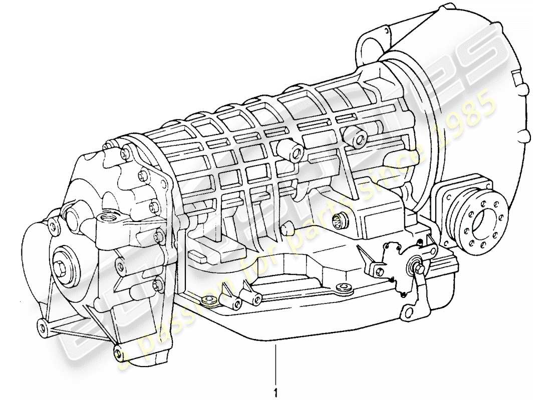 porsche 1990 (964) tiptronic - transmission de remplacement schéma des pièces