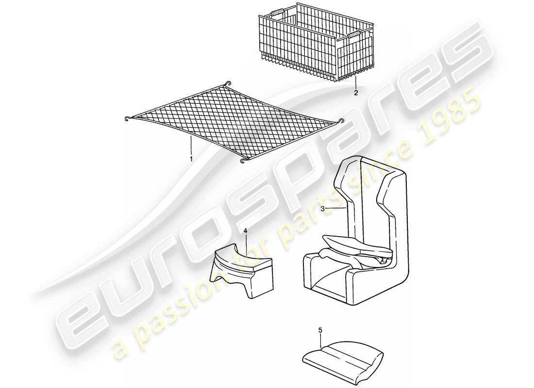 porsche 1986 (924s) accessoires schéma des pièces
