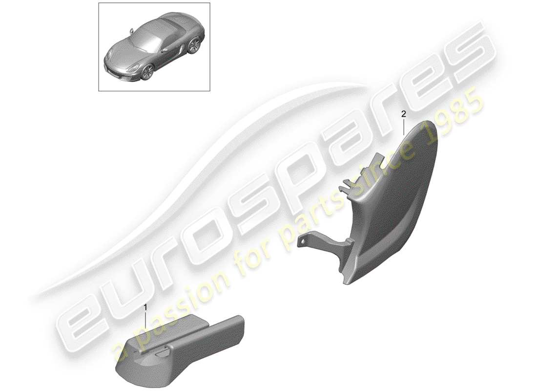 porsche 2015 (981 boxster) siège sport plus schéma des pièces