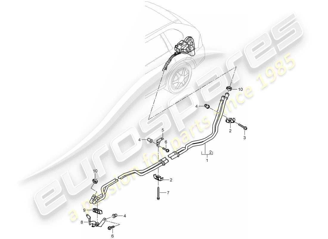 porsche 2012 (cayenne e2 92a) conduit d'air chaud schéma des pièces