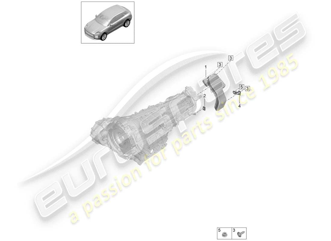 porsche 2019 (macan) diagramme des pièces du conduit d'air
