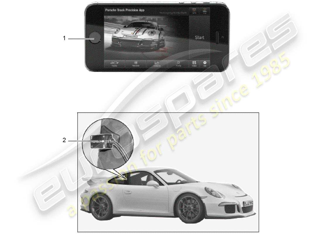 porsche 2013 (tequipment 98x/99x) diagramme de pièce du compteur de vitesse