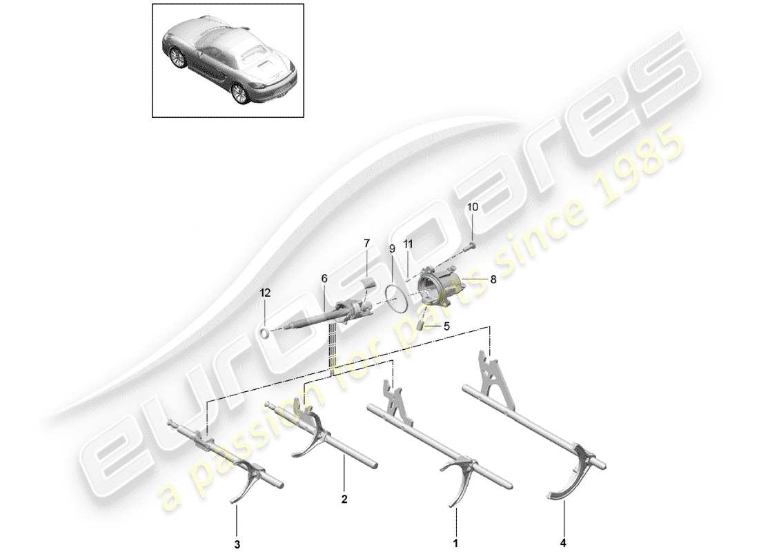 porsche 2015 (981 boxster) boîte de vitesses manuelle schéma des pièces