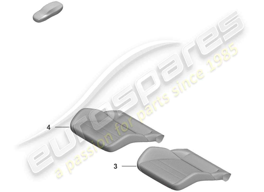 porsche 2020 (992-1) partie en mousse schéma des pièces