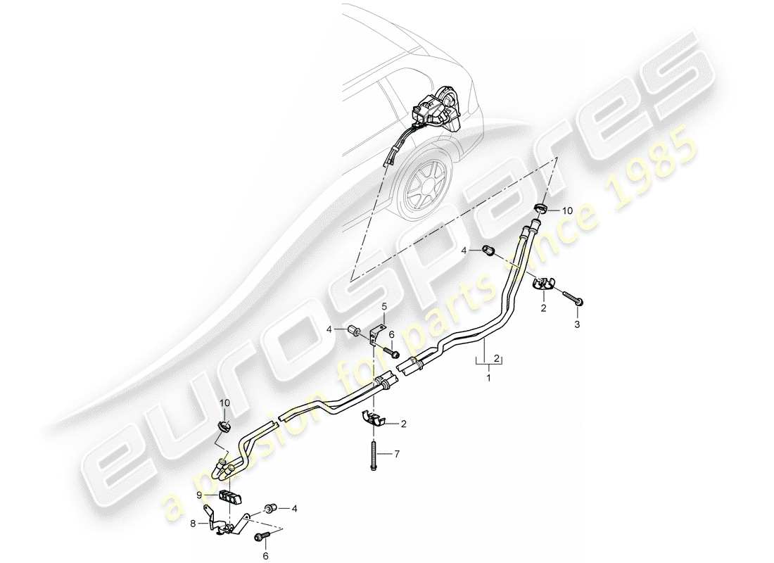 porsche 2007 (cayenne e1 9pa) conduit d'air chaud schéma des pièces